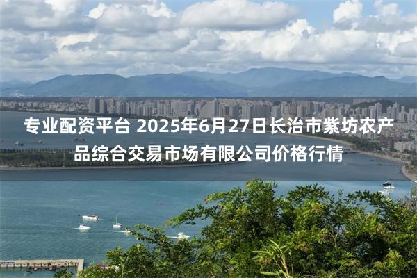 专业配资平台 2025年6月27日长治市紫坊农产品综合交易市场有限公司价格行情